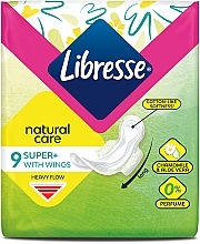 Düfte, Parfümerie und Kosmetik Damenbinden mit Flügeln Natural Care Ultra Super 9 St. - Libresse Natural Care Ultra Super