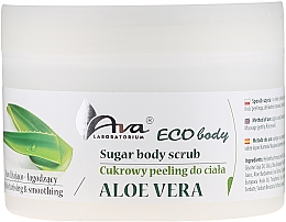 Glättendes und feuchtigkeitsspendendes Zucker-Körperpeeling mit Aloe Vera - Ava Laboratorium Eco Body Natural Sugar Scrub Aloe Vera — Bild N2