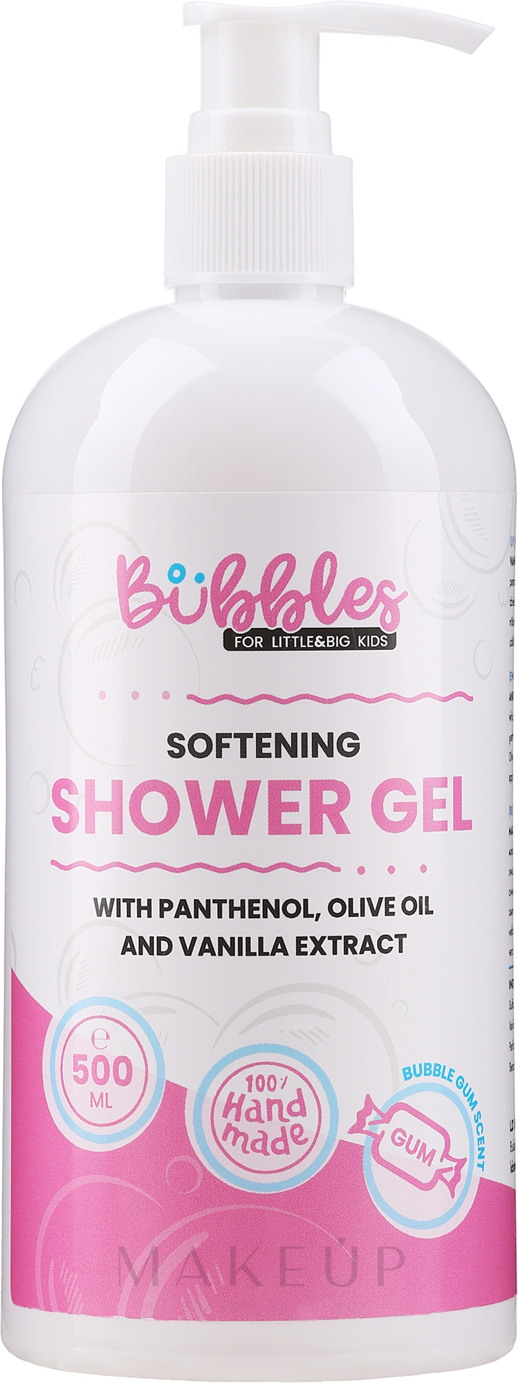 Weichmachendes Duschgel für Kinder mit Panthenol, Olivenöl und Vanilleextrakt - Bubbles Softening Shower Gel — Bild 500 ml