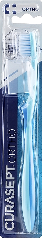 Zahnbürste für kieferorthopädische Zahnspangen blau - Curaprox Curasept Specialist Ortho Toothbrush — Bild N1