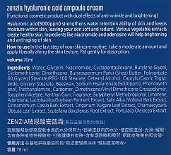 Gesichtscreme mit Hyaluronsäure - Zenzia Hyaluronic Acid Ampoule Cream — Bild N3