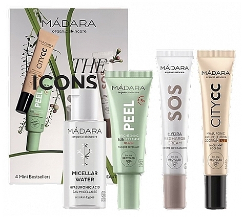 Set - Madara Cosmetics The Icons Colour: Light (Mizellenwasser 50 ml + Gesichtsmaske 17 ml + Gesichtscreme 15 ml + CC Creme 15 ml)  — Bild N1