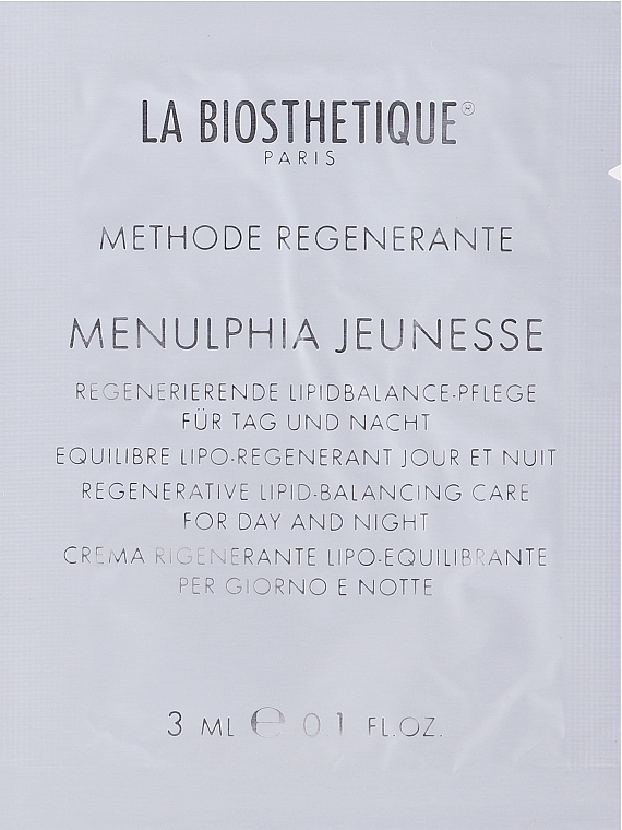 Regenerierende Ausgleichscreme - La Biosthetique Methode Regenerante Menulphia Jeunesse (Probe)  — Bild N1