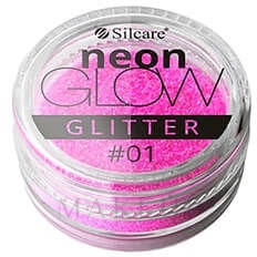 Glitterpuder für Nägel - Silcare Brokat Neon Glow — Bild 01