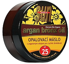 Düfte, Parfümerie und Kosmetik Bräunungsöl mit Argan - Vivaco Sun Argan Bronze Oil Tanning Butter SPF 25