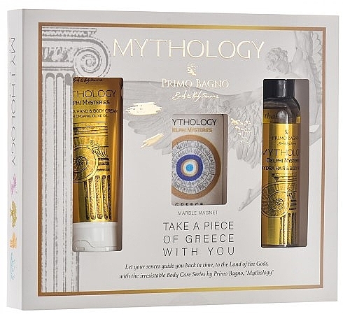 Körperpflegeset - Primo Bagno Mythology Delphi Mysteries Set (Duschgel 100ml + Handcreme 75ml + Magnet) — Bild N1