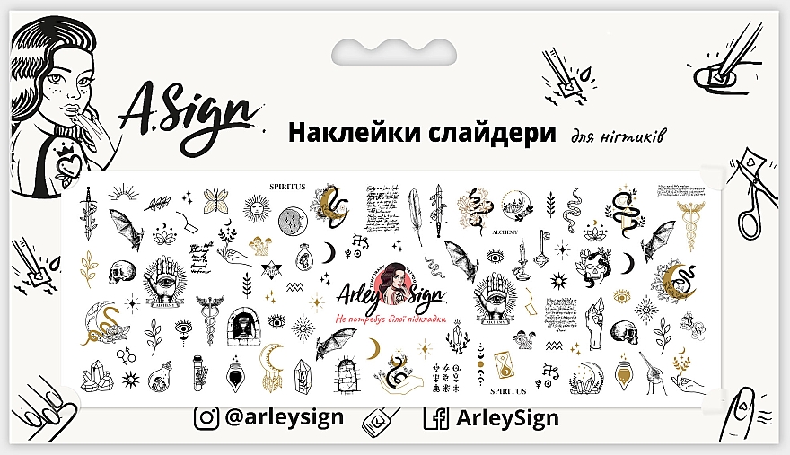 Dekorative Nagelsticker Spiritus - Arley Sign — Bild N1