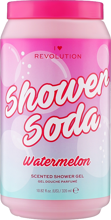 Pflegendes Duschgel mit Aloe Vera, Jojobaöl und Wassermelonenduft - I Heart Revolution Tasty Shower Soda Watermelon Scented Shower Gel — Bild N1