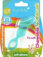 Düfte, Parfümerie und Kosmetik Zahnbürste aus Silikon 10-36 Monate Türkis - Brush-Baby Chewable Toothbrush