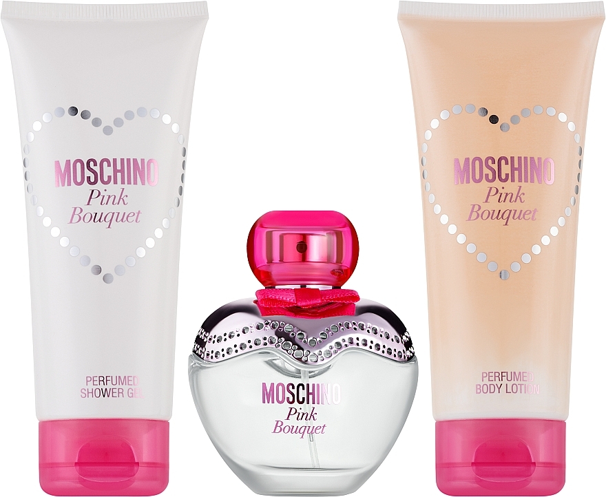 Moschino Pink Bouquet - Duftset (Eau de Toilette 50ml + Duschgel 100ml + Körperlotion 100ml) — Foto N2