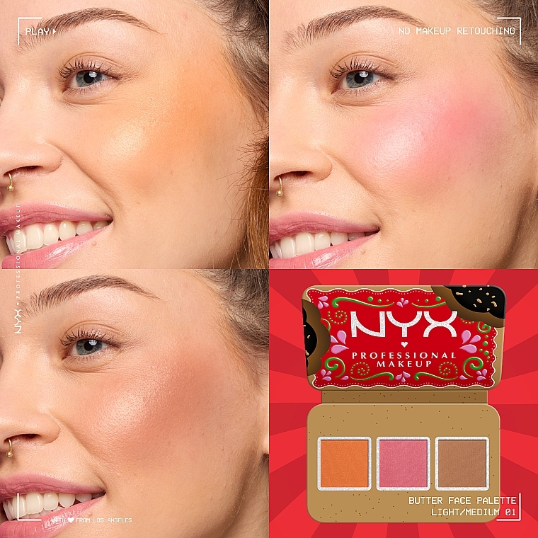 Make-up Palette für das Gesicht - NYX Professional Makeup Buttermelt Face Palette — Bild N6