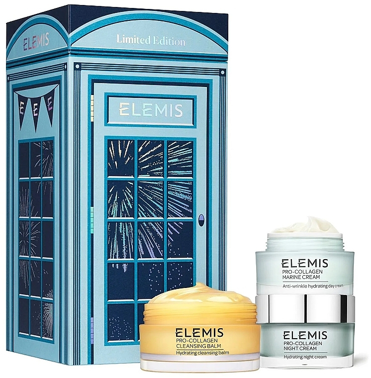 Set - Elemis Pro-Collagen Celebration Classics Trio (cl/balm/50g + cr/30ml + n/cr/30ml) — Bild N1