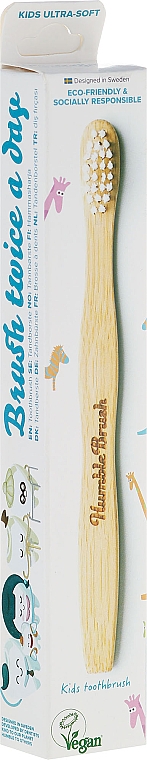 Bambuszahnbürste für Kinder ultra weich weiß - Humble Brush — Bild N1
