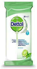 Antibakterielle Reinigungstücher - Dettol Antibacterial Cleansing Surface Wipes Lime and Mint — Bild N1