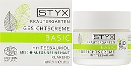 Klärende Gesichtscreme für unreine fettige und Mischhaut mit Teebaumöl - STYX Basic Face Cream with Tea Tree Oil — Bild N2