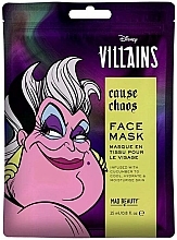 Düfte, Parfümerie und Kosmetik Erfrischende und feuchtigkeitsspendende Tuchmaske für das Gesicht mit Gurkenextrakt Disney Ursula - Mad Beauty Disney Villains Ursula Face Mask