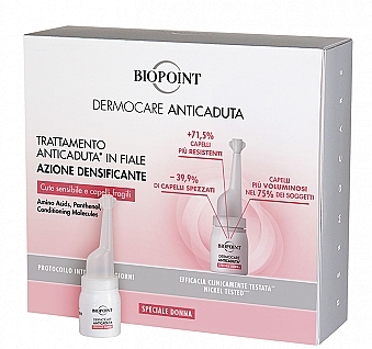 Ampullen gegen Haarausfall für Frauen - Biopoint Anticaduta Dermocare Anti-Hair Loss Vials Treatment For Women — Bild N1