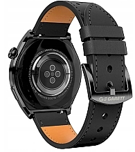 Smartwatch für Herren schwarzes Armband - Garett Smartwatch V12 Black Leather — Bild N5