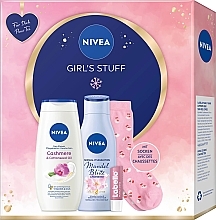 Pflegeset für Männer - NIVEA Girl's Stuff (sh/gel/250ml + b/lotion/200ml + lip/balm/5,5ml + socks) — Bild N2