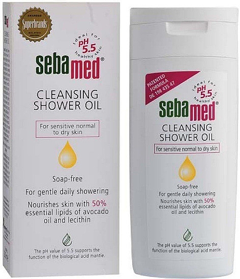 Pflegendes Duschöl für empfindliche und trockene Haut - Sebamed Cleansing Shower Oil — Bild N1