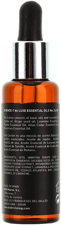 Lotion gegen Haarausfall mit ätherischen Ölen № 3.4.5B - Divination Simone De Luxe Science-7 DeLuxe Essential Oils — Bild N2