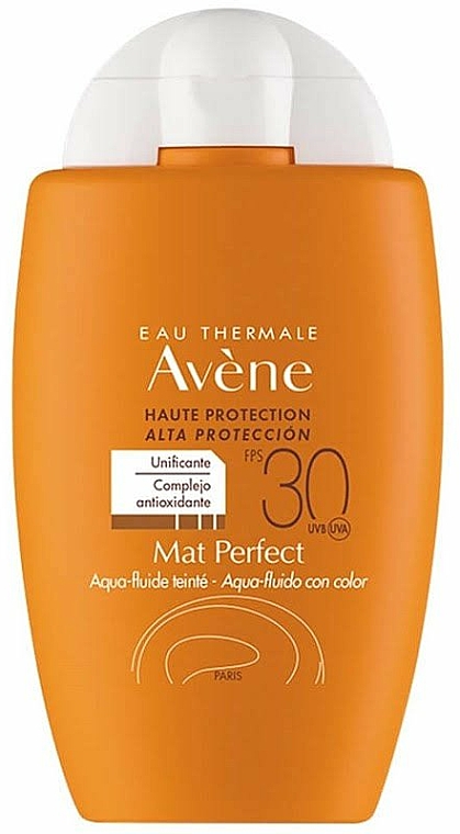 Sonnenschutz-Gesichtsfluid mit Matt-Effekt - Avene Eau Thermale Aqua-Fluid Perfect Mat Color SPF 30 — Bild N1