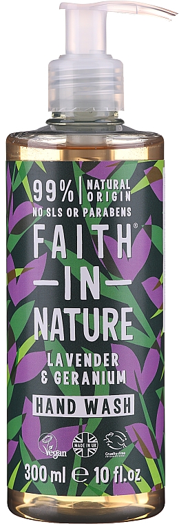 Flüssige Handseife mit Lavendel und Geranie - Faith in Nature Lavender & Geranium Hand Wash — Bild N1