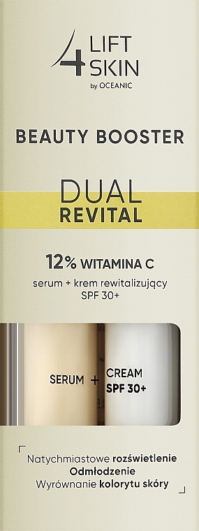 2in1 Serum mit Vitamin C + Creme mit SPF30+ - Lift 4 Skin Beauty Booster Dual Revital 12% Vitamin C Serum + Cream SPF30+ — Bild N1