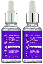 Düfte, Parfümerie und Kosmetik Gesichtspflegeset - Dr. Eve_Ryouth Triple Power Peptide Gamma Protein Active Serum (Gesichtsserum 2x30ml)