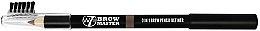 Düfte, Parfümerie und Kosmetik Augenbrauenstift - W7 Brow Master 3 in 1 Pencil