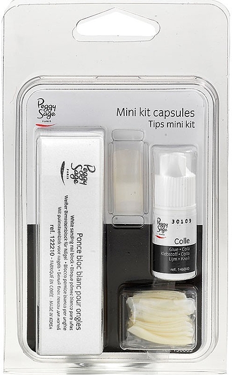 Set - Peggy Sage Tips Mini Kit (tips/20 + glue/3g + acc) — Bild N1