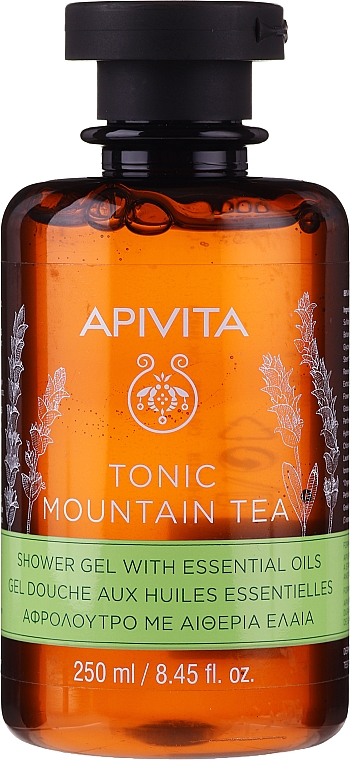 Duschgel mit Gebirgstee und ätherischen Ölen - Apivita Tonic Mountain Tea Shower Gel with Essential Oils — Bild N1