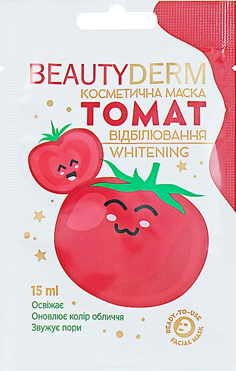 Aufhellende Gesichtsmaske mit Tomatenextrakt - Beauty Derm Whitening — Bild N1