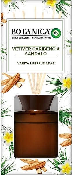 Aromadiffusor für zu Hause mit Holzstäbchen Karibischer Vetiver und Sandelholz - Air Wick Botanica — Bild N3