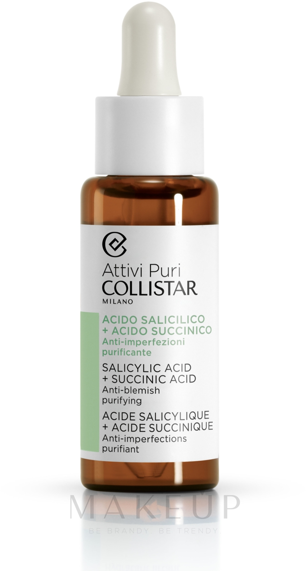 Gesichtstropfen mit Salicyl- und Bernsteinsäure - Collistar Attivi Puri Salicylic Acid + Succinic Acid — Bild 30 ml