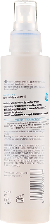 Volumenspray für das Haar - Vitality's Intensive Aqua Volumising Spray — Bild N2