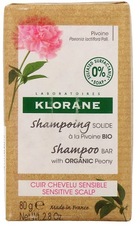 Festes Shampoo für empfindliche Kopfhaut - Klorane Peony Solid Shampoo — Bild N1