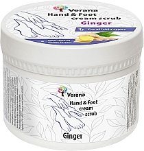 Düfte, Parfümerie und Kosmetik Schützendes Creme-Peeling für Hände und Füße Ingwer - Verana Protective Hand & Foot Cream-scrub Ginger