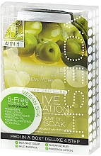 Düfte, Parfümerie und Kosmetik 4-stufige Olive Sensation Fußpflege - Voesh Deluxe Pedicure Olive Sensation In A Box 4in1 (1. Meer Badesalz, 2. Zuckerpeeling, 3. Schlammmaske, 4. Massagebutter)(35 g)