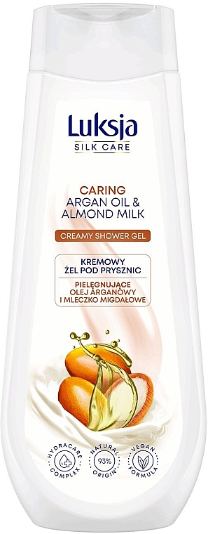 Duschgel - Luksja Silk Care Caring Argan Oil& Almond Milk Creamy Shower Gel — Bild N1