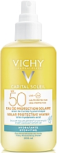 Düfte, Parfümerie und Kosmetik Zweiphasen-Feuchtigkeitsspray mit Sonnenschutzwasser für Gesicht und Körper mit Hyaluronsäure SPF50 - Vichy Capital Soleil Solar Protective Water