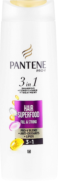 Pflegeshampoo für schwaches und dünnes Haar mit Pro-V Komplex, Antioxidantien und Lipiden - Pantene Pro-V Superfood Shampoo — Bild N1