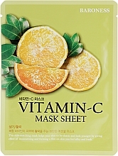 GESCHENK! Tuchmaske für das Gesicht mit Vitamin C - Beauadd Baroness Mask Sheet Vitamin C — Bild N1
