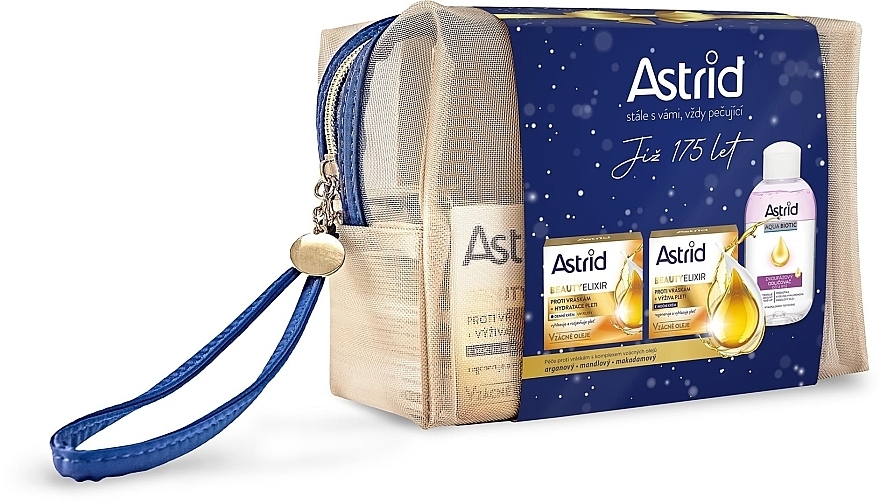 Astrid Beauty Elixir Set (Gesichtscreme 2x50ml + Reinigungswasser 125ml + Kosmetiktasche) - Set — Bild N1
