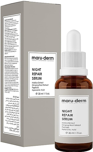 Revitalisierendes Gesichtsserum für die Nacht - Maruderm Cosmetics Night Repair Serum  — Bild N1