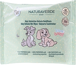 Düfte, Parfümerie und Kosmetik Feuchte Babytücher 20 St. - Naturaverde Baby Disney Bio Delicate Wipes Lady & The Tramp 