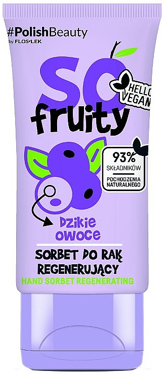 Regenerierendes und feuchtigkeitsspendendes Handsorbet Wildfrüchten - Floslek So! Fruity Hand Sorbet Moisturizing Wild Fruits — Bild N1