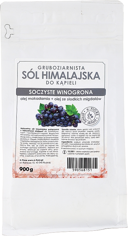 Grobkörniges Himalaya-Badesalz Saftige Trauben - E-fiore Himalayan Salt Juicy Grapes — Bild N1