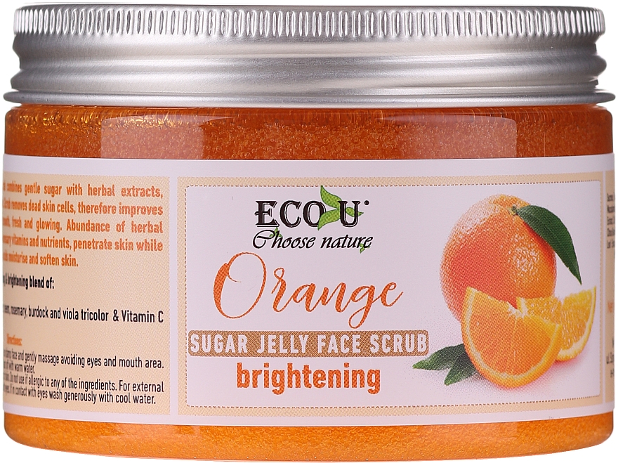 Gesichtspeeling mit Zuckergelee und Orange - Eco U Orange Brightening Sugar Jelly Face Scrub — Bild N2