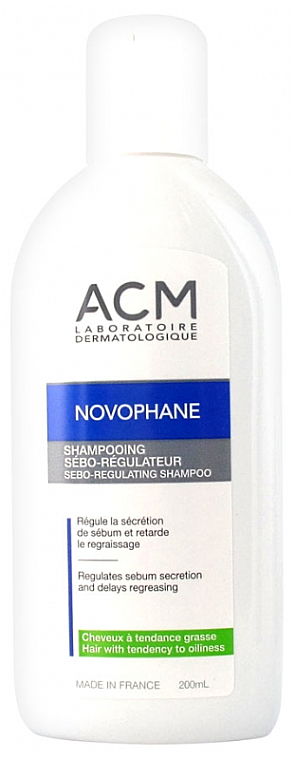 Seboregulierendes Shampoo für fettiges Haar - ACM Laboratoire Novophane Sebo-Regulating Shampoo — Bild N1